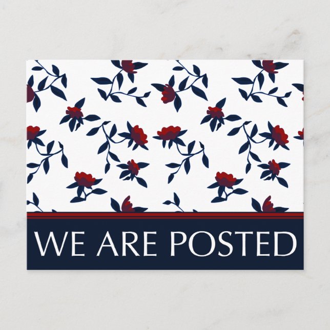 we are posted announcement : vintage floral (Front)