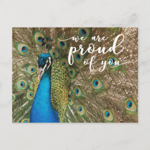 "We Are Proud of You" 2, Peacock Photo Postcard