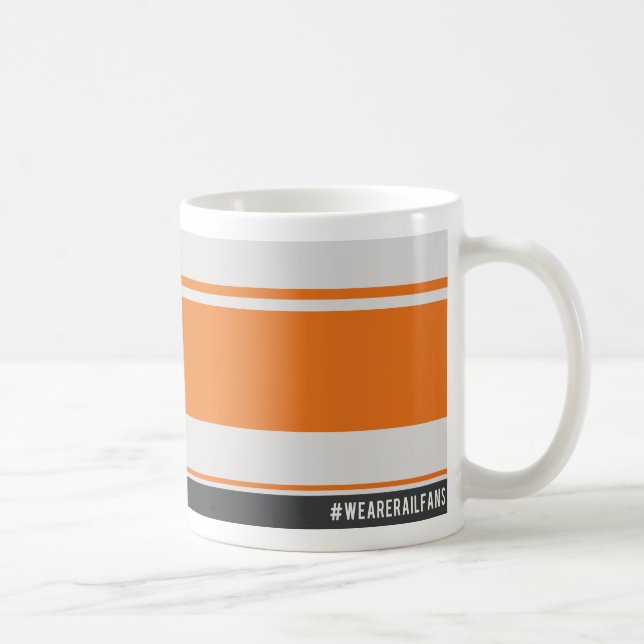 We Are Railfans orange and grey mug (Right)