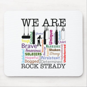 We Are Rock Steady Women's Boxing Word Art Mouse Mat