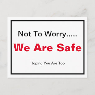 We Are Safe Postcard