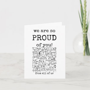 We Are So Proud of You, From All of Us, Congrats Card