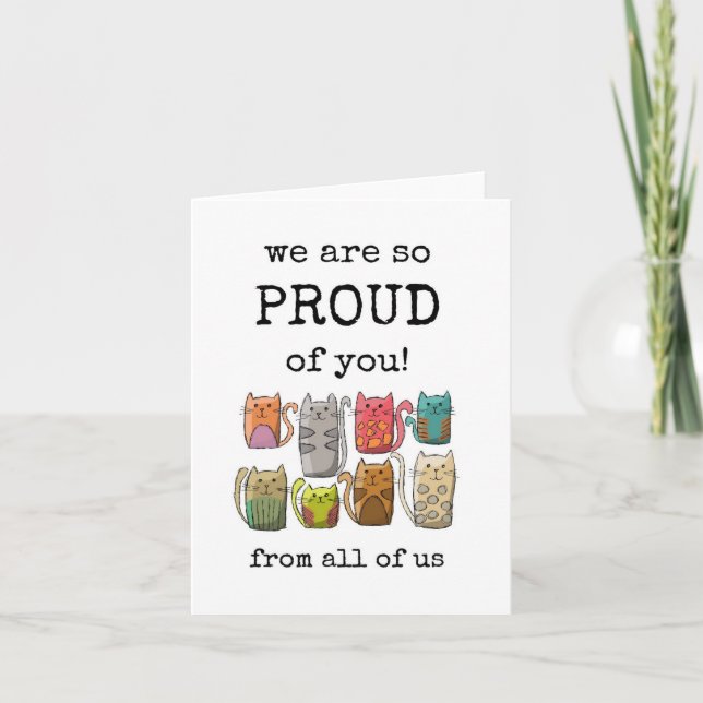 We Are So Proud of You, Funny, From All of Us Card (Front)