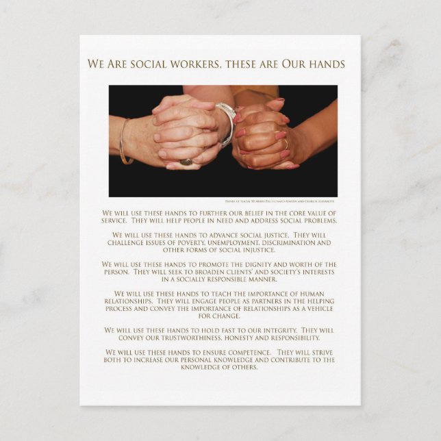We Are Social Workers Postcard (Front)