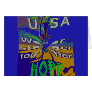 We are stronger together funny USA Hope pattern de