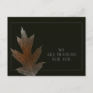 We Are Thankful for You / Thanksgiving Postcard