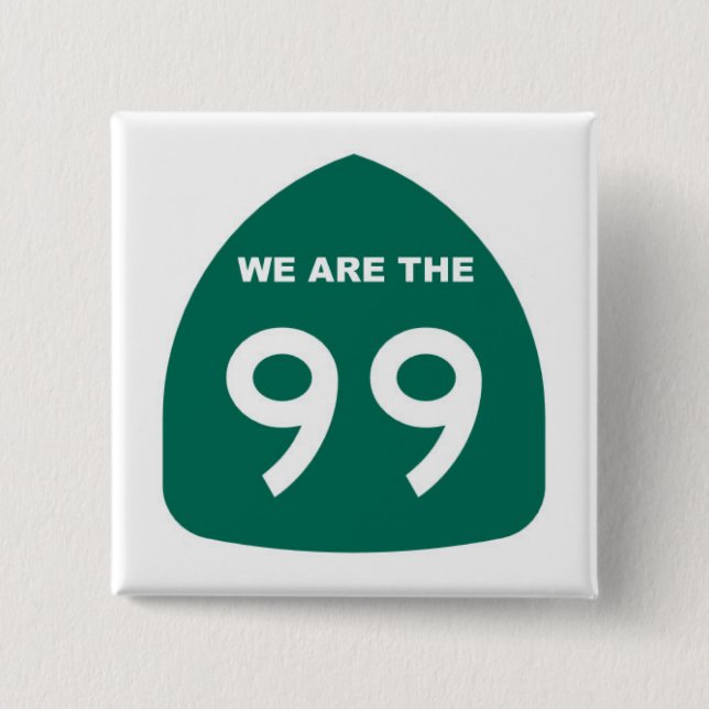 WE ARE THE 99 15 CM SQUARE BADGE (Front)