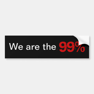 We are the 99% bumper sticker