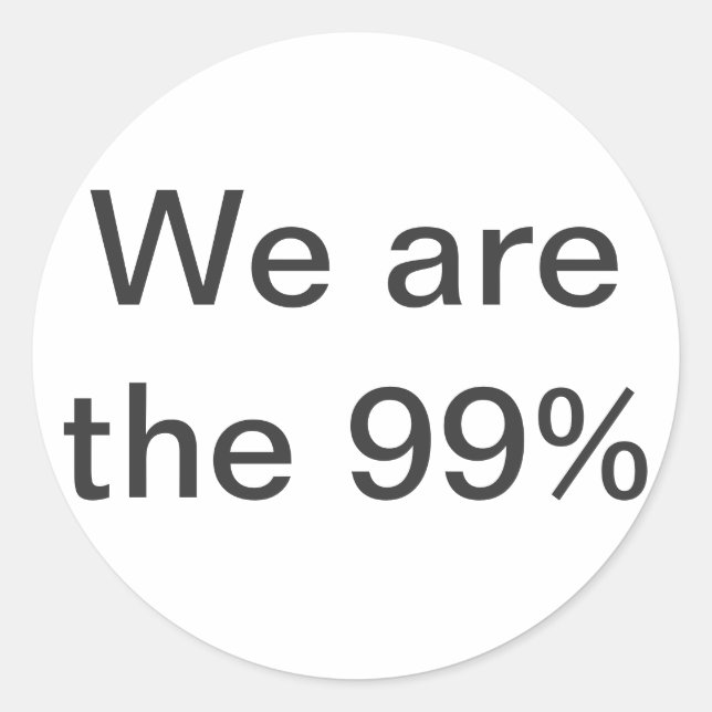 We are the 99% sticker (Front)