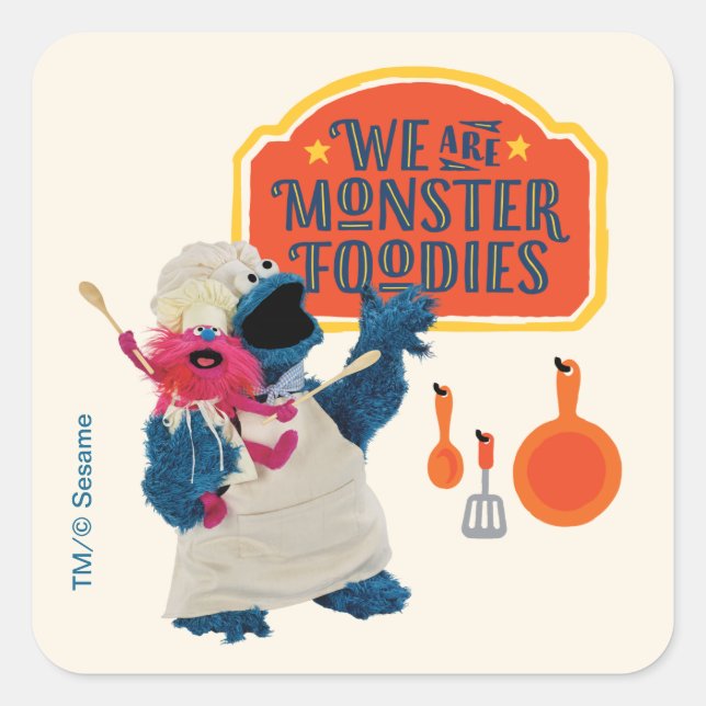 We Are the Monster Foodies Square Sticker (Front)