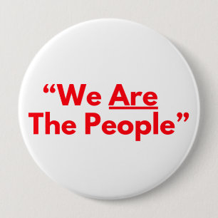 We Are The People Red Text Taxi Driver 10 Cm Round Badge