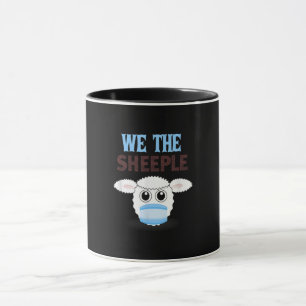 We are The sheeple funny sheep with face mask Mug
