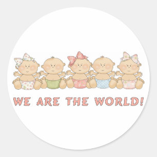 We are the World Babies Fun Stickers