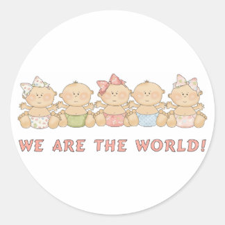 We are the World Babies Fun Stickers