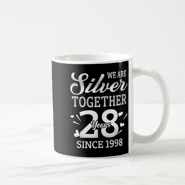 We Are Together 28 Years Couple Anniversary Since  Coffee Mug (Right)
