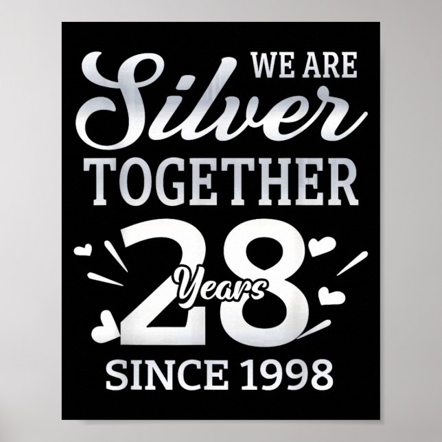 We Are Together 28 Years Couple Anniversary Since  Poster (Front)