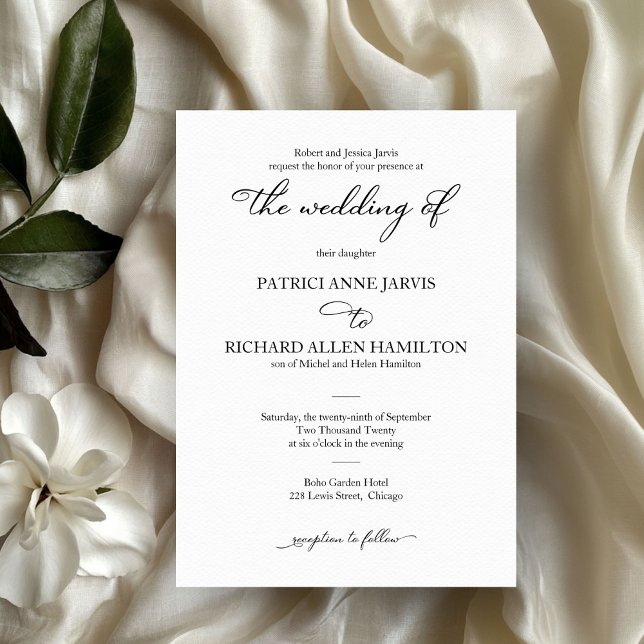 We Are Tying The Knot Elegant Script Wedding Invitation (Creator Uploaded)