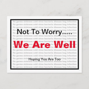 We Are Well With Background List Postcard