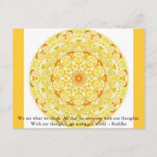 We are what we think. All that we are arises...... Postcard