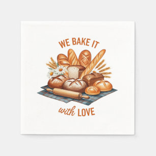 We Bake It With Love – Artisan Bread Napkin