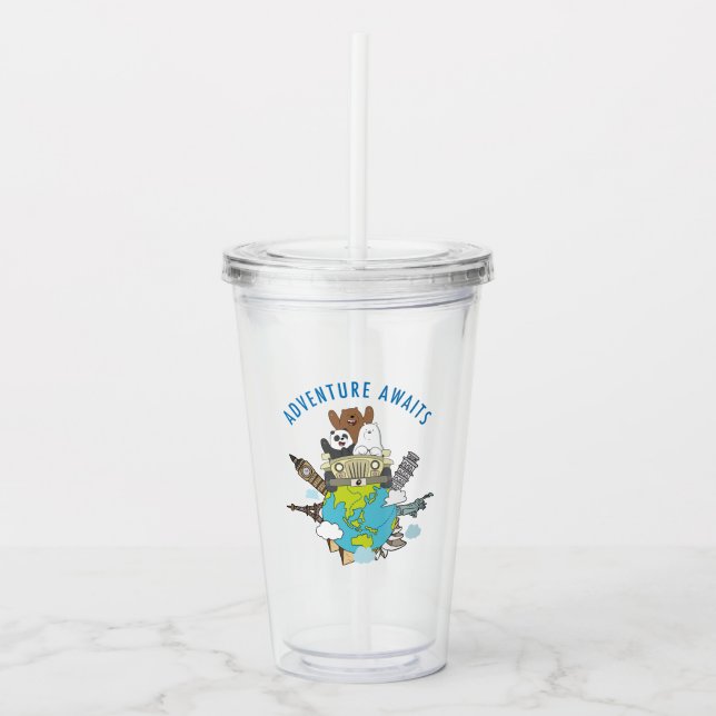We Bare Bears - Adventure Awaits Acrylic Tumbler (Front)