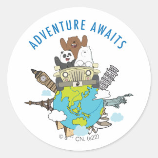 We Bare Bears - Adventure Awaits Classic Round Sticker