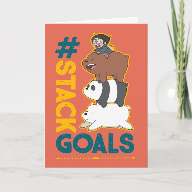 We Bare Bears and Chloe - #StackGoals Card (Front)