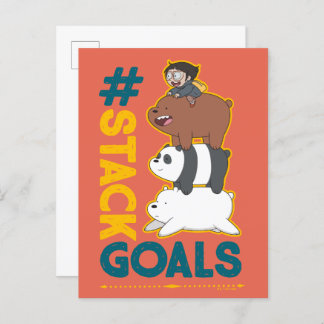 We Bare Bears and Chloe - #StackGoals Postcard