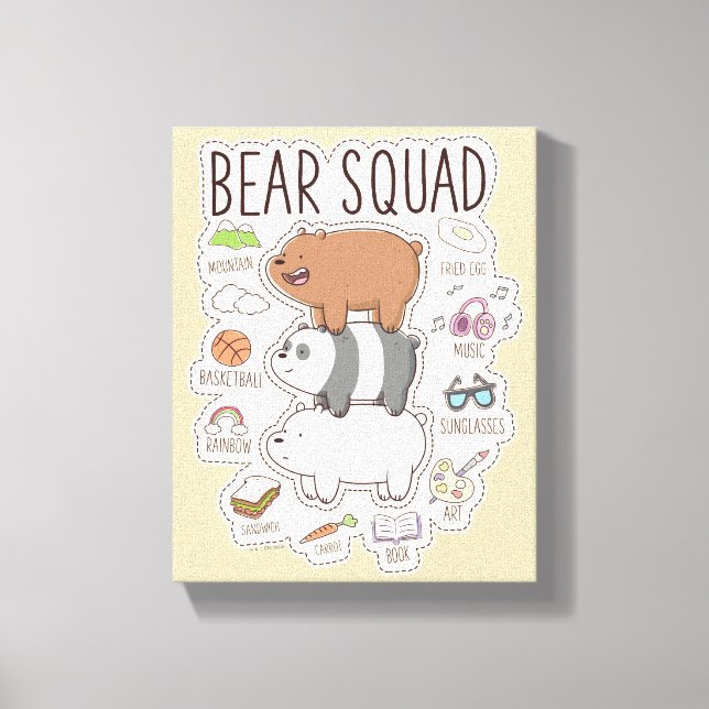 We Bare Bears - Bear Squad Journal Graphic Canvas Print (Front)
