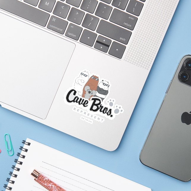 We Bare Bears - Cave Bros. Represent (Laptop w/ iPhone)