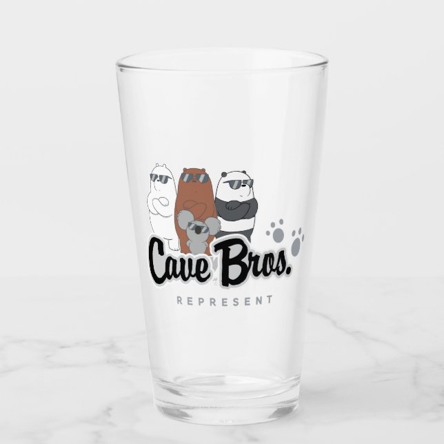 We Bare Bears - Cave Bros. Represent Glass (Front)