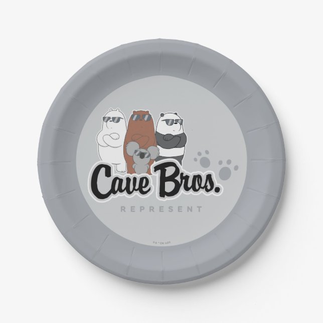 We Bare Bears - Cave Bros. Represent Paper Plate (Front)