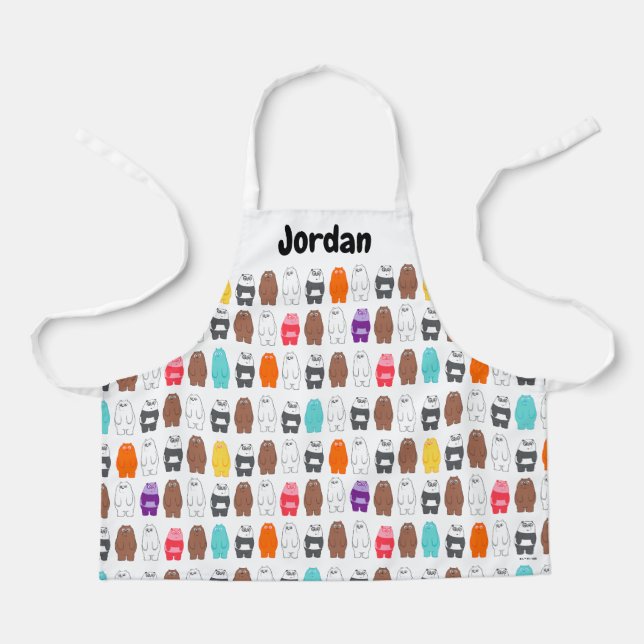 We Bare Bears Colorful Bear Pattern Apron (Front)