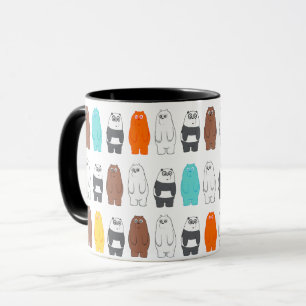 We Bare Bears Colorful Bear Pattern Mug