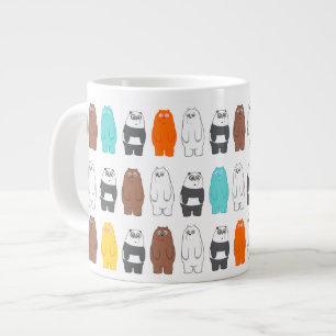 We Bare Bears Colourful Bear Pattern Large Coffee Mug