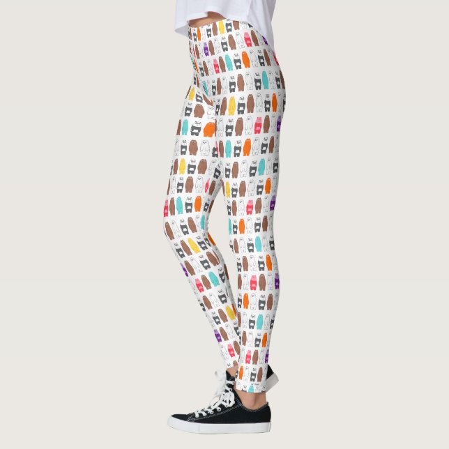 We Bare Bears Colourful Bear Pattern Leggings (Left)