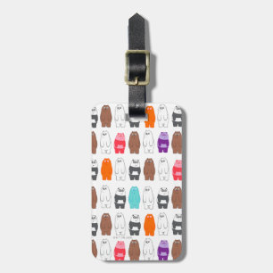 We Bare Bears Colourful Bear Pattern Luggage Tag