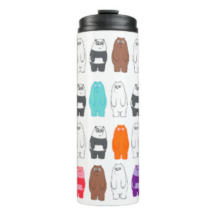 We Bare Bears Colourful Bear Pattern Thermal Tumbler