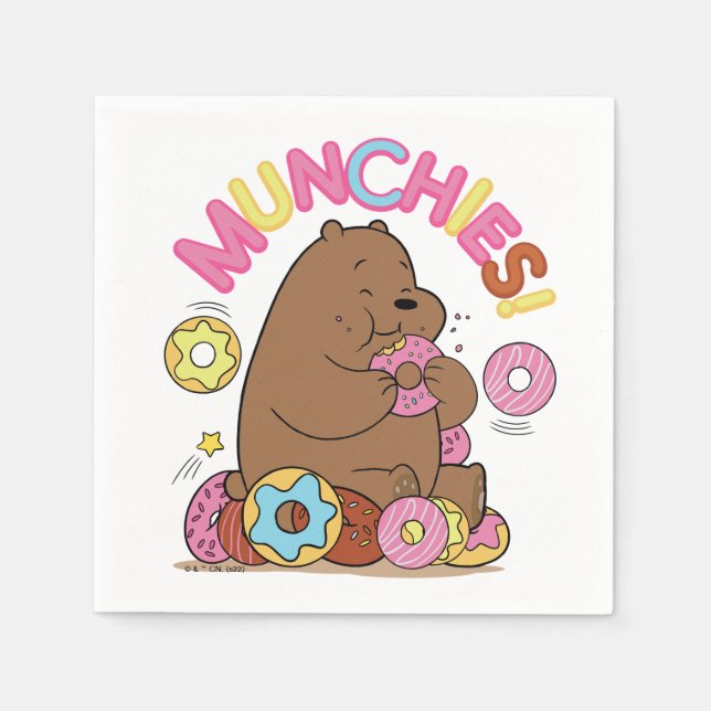 We Bare Bears - Grizz Donut Munchies! Napkin (Front)