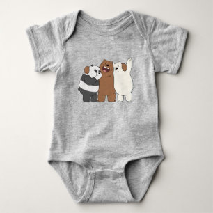 We Bare Bears Group Hug Baby Bodysuit