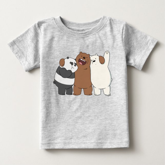 We Bare Bears Group Hug Baby T-Shirt (Front)
