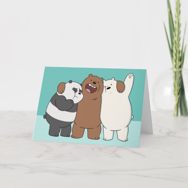 We Bare Bears Group Hug Card (Front)