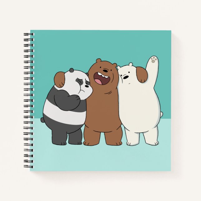We Bare Bears Group Hug Notebook (Front)