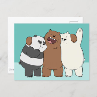We Bare Bears Group Hug Postcard