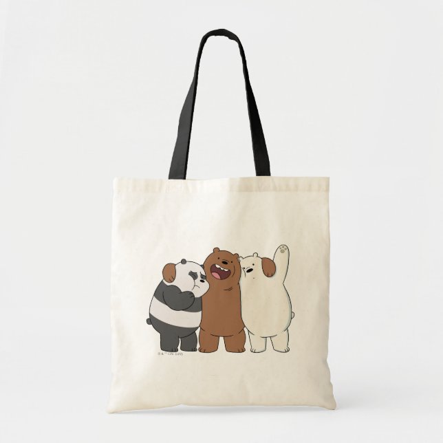 We Bare Bears Group Hug Tote Bag (Front)