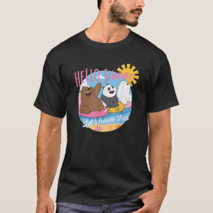 We Bare Bears Hello Summer Grizz Panda Ice Bear T-Shirt