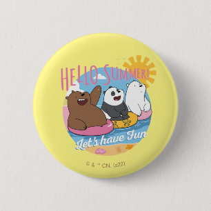 We Bare Bears - Hello Summer! Let's Have Fun 6 Cm Round Badge
