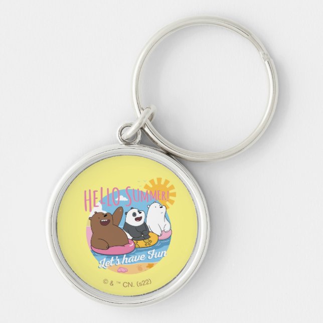 We Bare Bears - Hello Summer! Let's Have Fun Key Ring (Front)