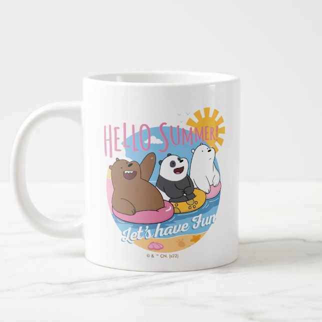 We Bare Bears - Hello Summer! Let's Have Fun Large Coffee Mug (Left)