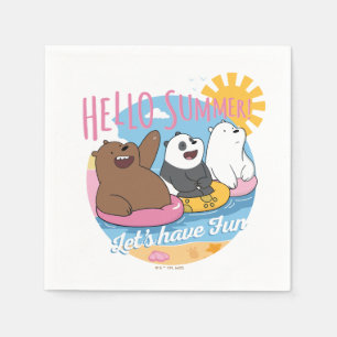 We Bare Bears - Hello Summer! Let's Have Fun Napkin